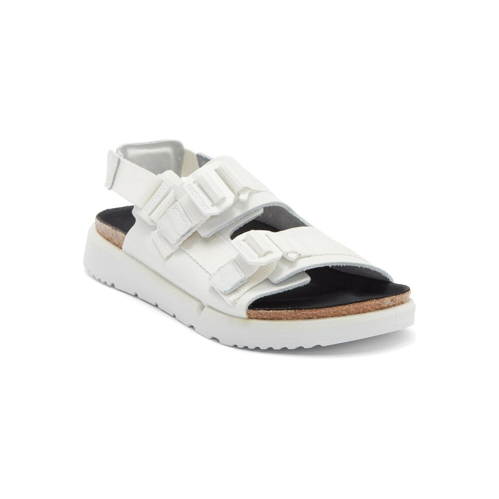 Birkenstock Shinjuku Leather Textile Men's Sandals NEW $230 WHITE EU 44 REGULAR